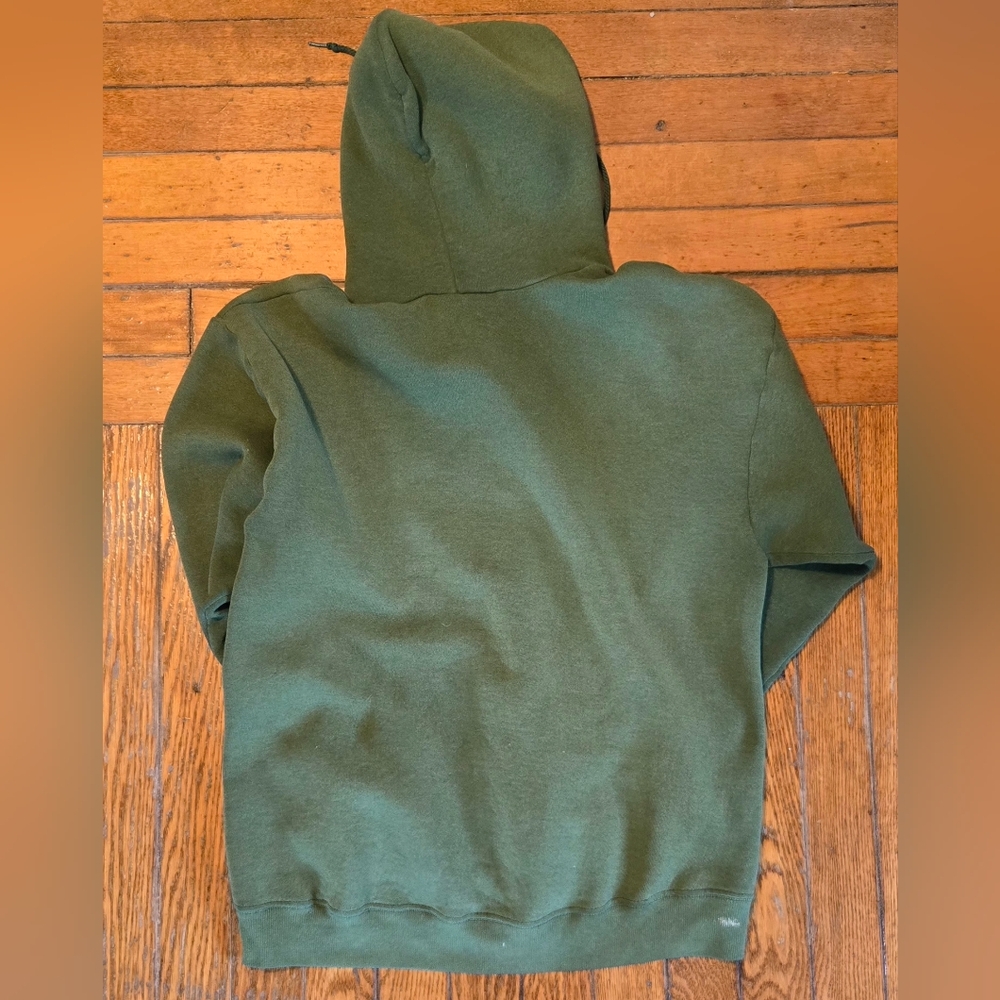 VTG 90s Faded Lee Heavyweight Green Hoodie M/L - Picture 2 of 6